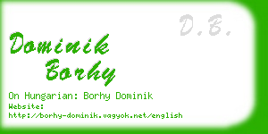 dominik borhy business card